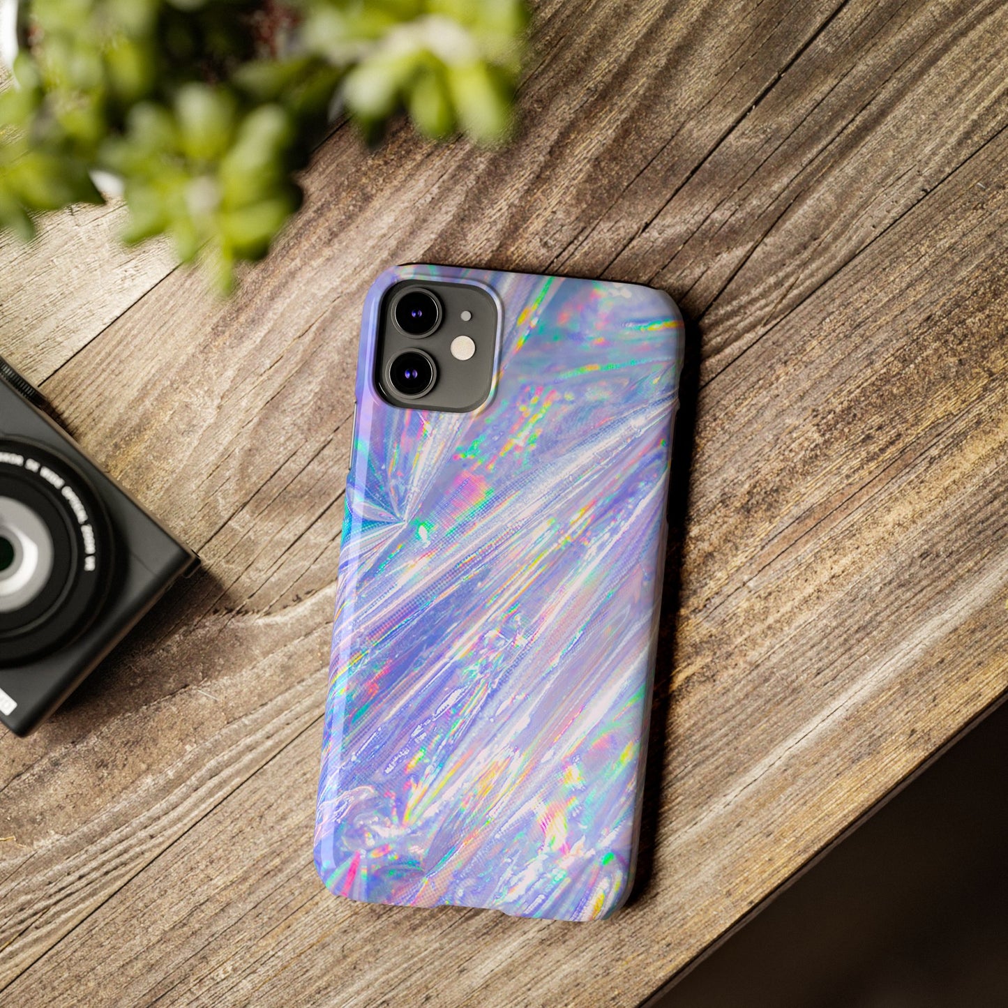 Iridescent Slim Phone Case - Holographic Design for Trendy Protection