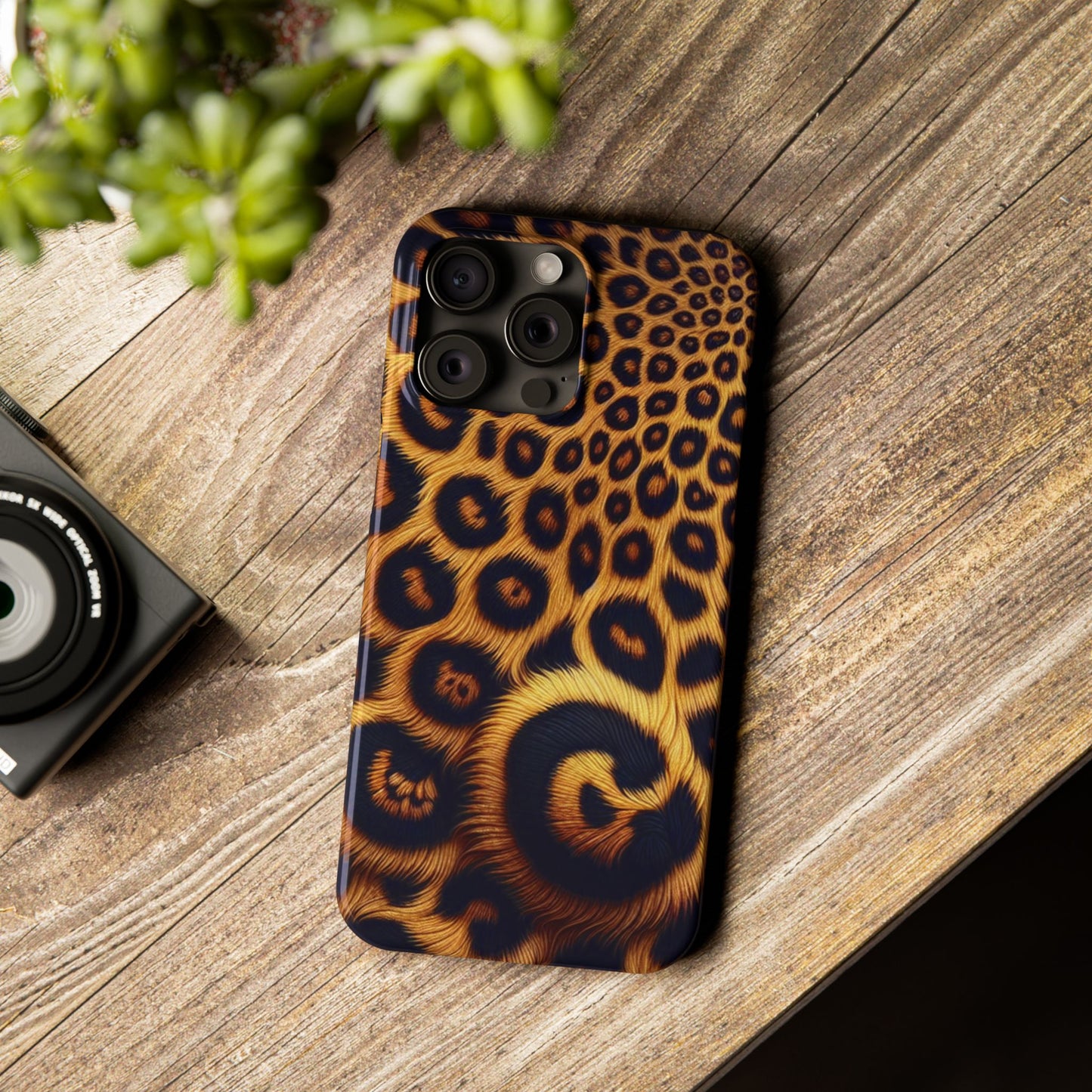 "New" Leopard Print Slim Phone Case - Trendy Animal Design