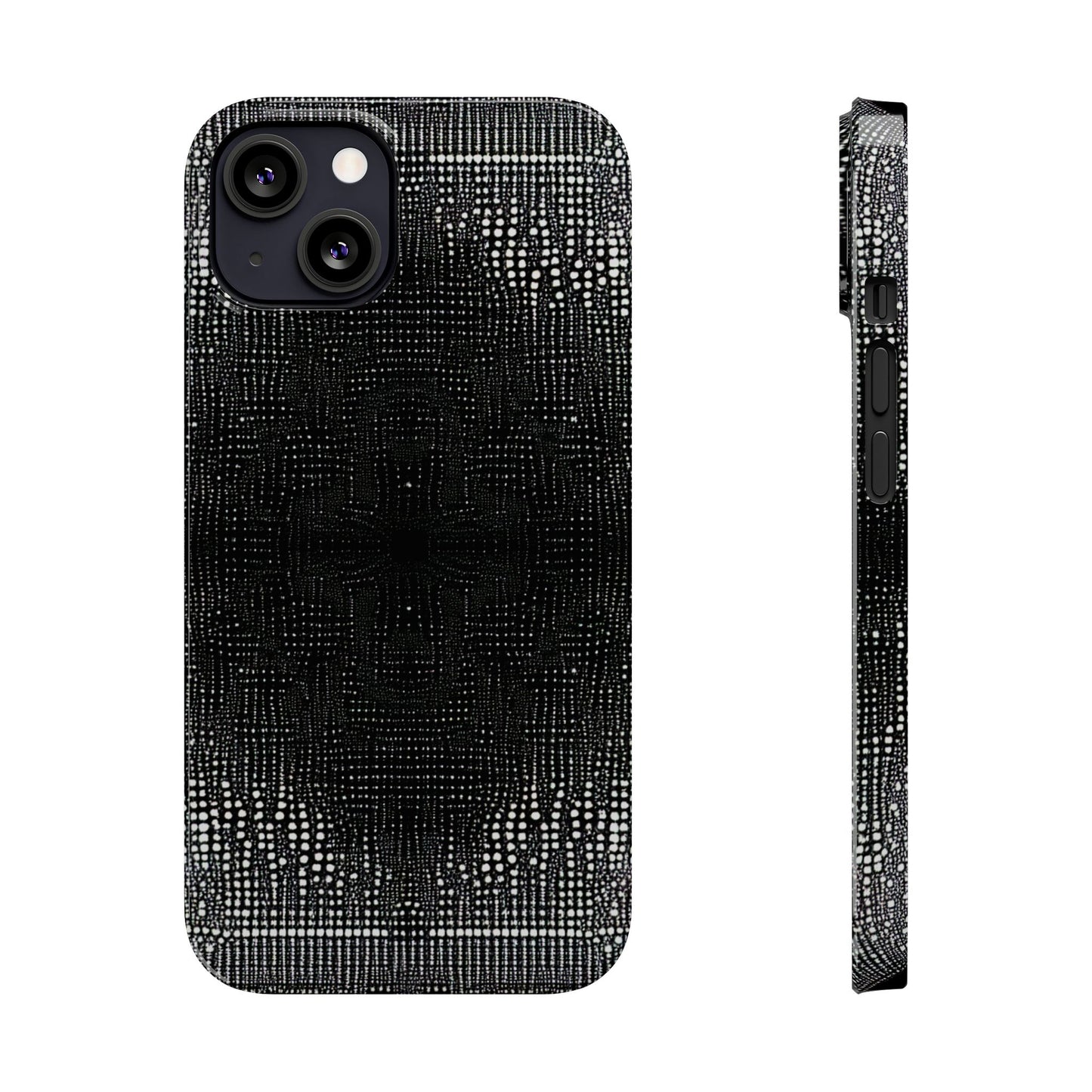 Glamorous Black Diamond Pattern Slim Phone Case