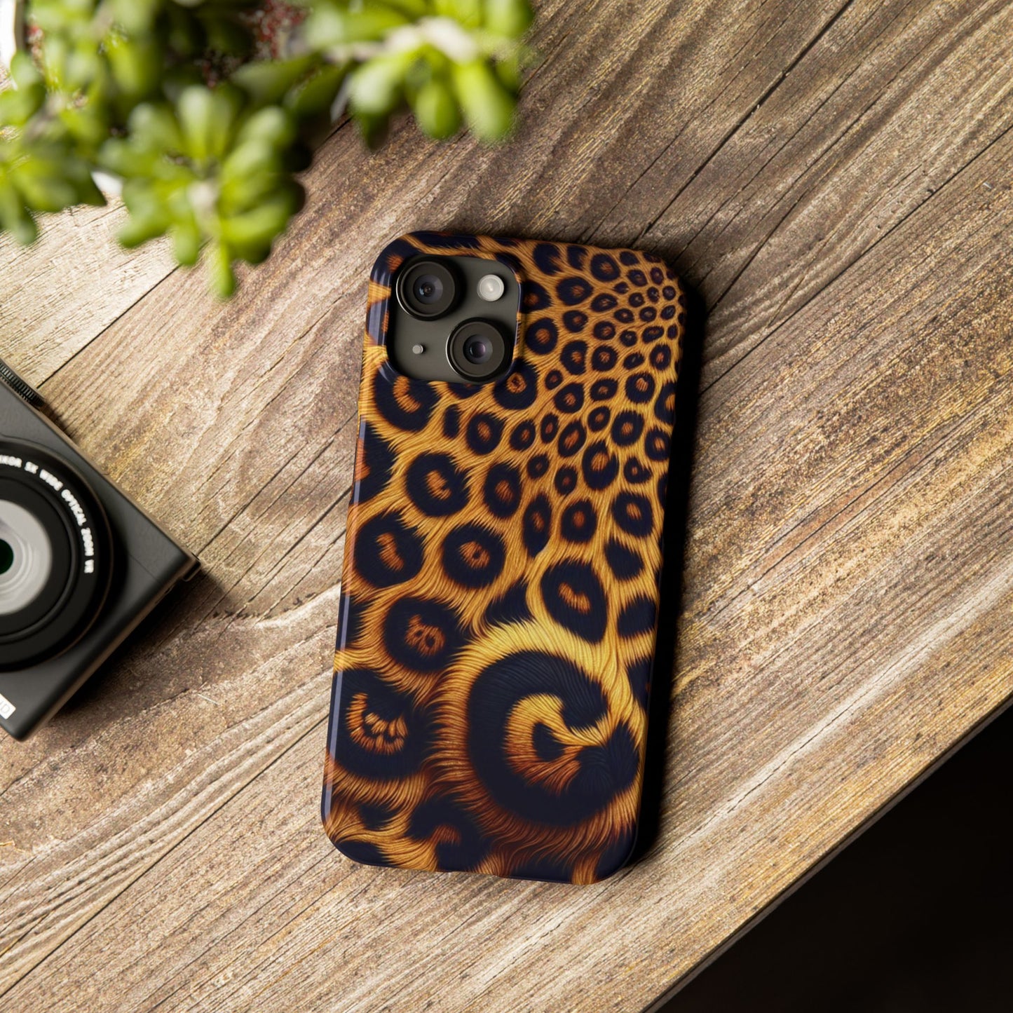 "New" Leopard Print Slim Phone Case - Trendy Animal Design