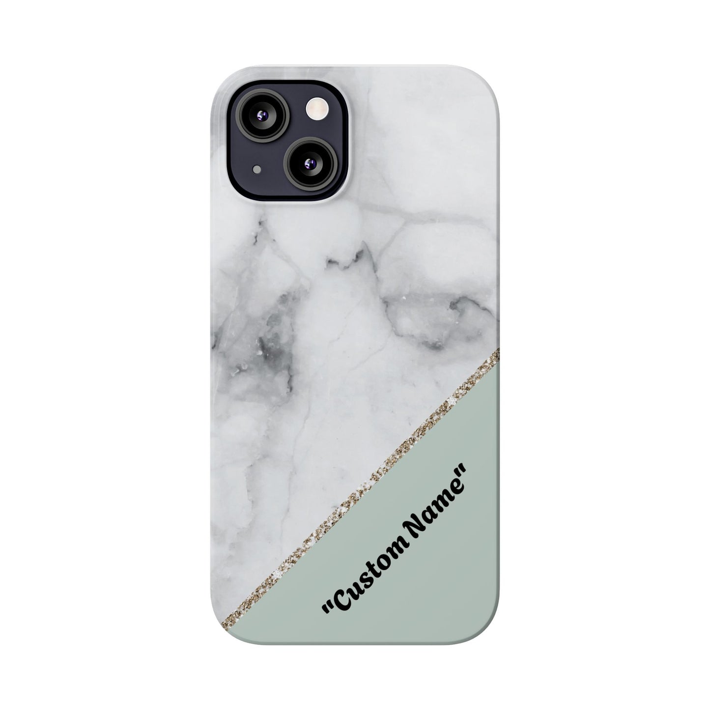 Custom Marble Slim Phone Case - Personalized Design for Trendy Protection