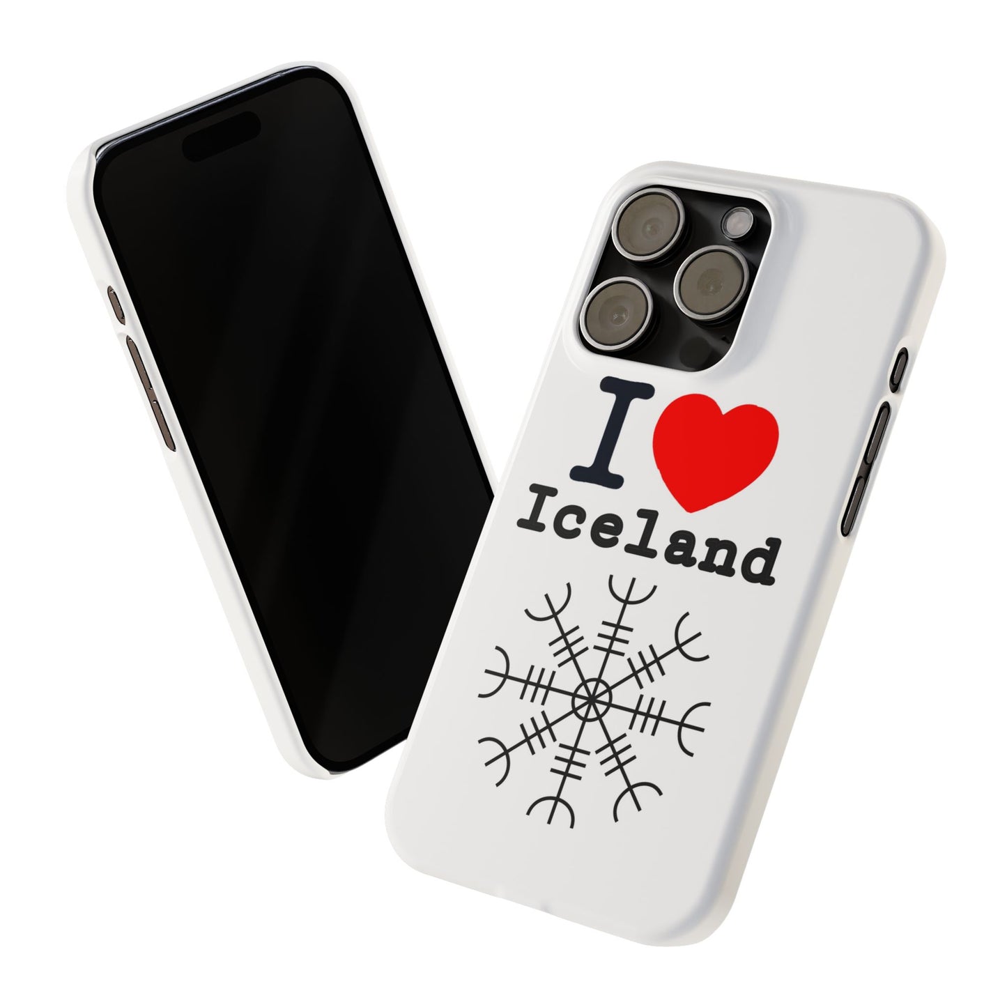 I Love Iceland Slim Phone Case - Stylish & Unique Design for Travelers