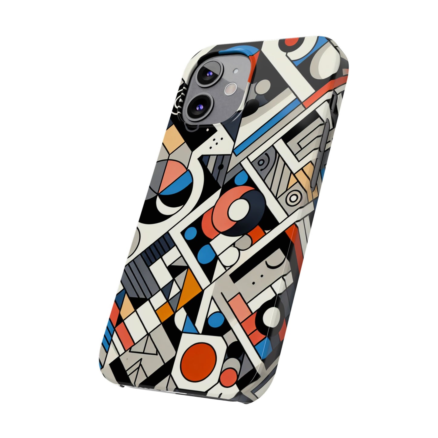 Modern Abstract Slim Phone Case - Colorful Geometric Design