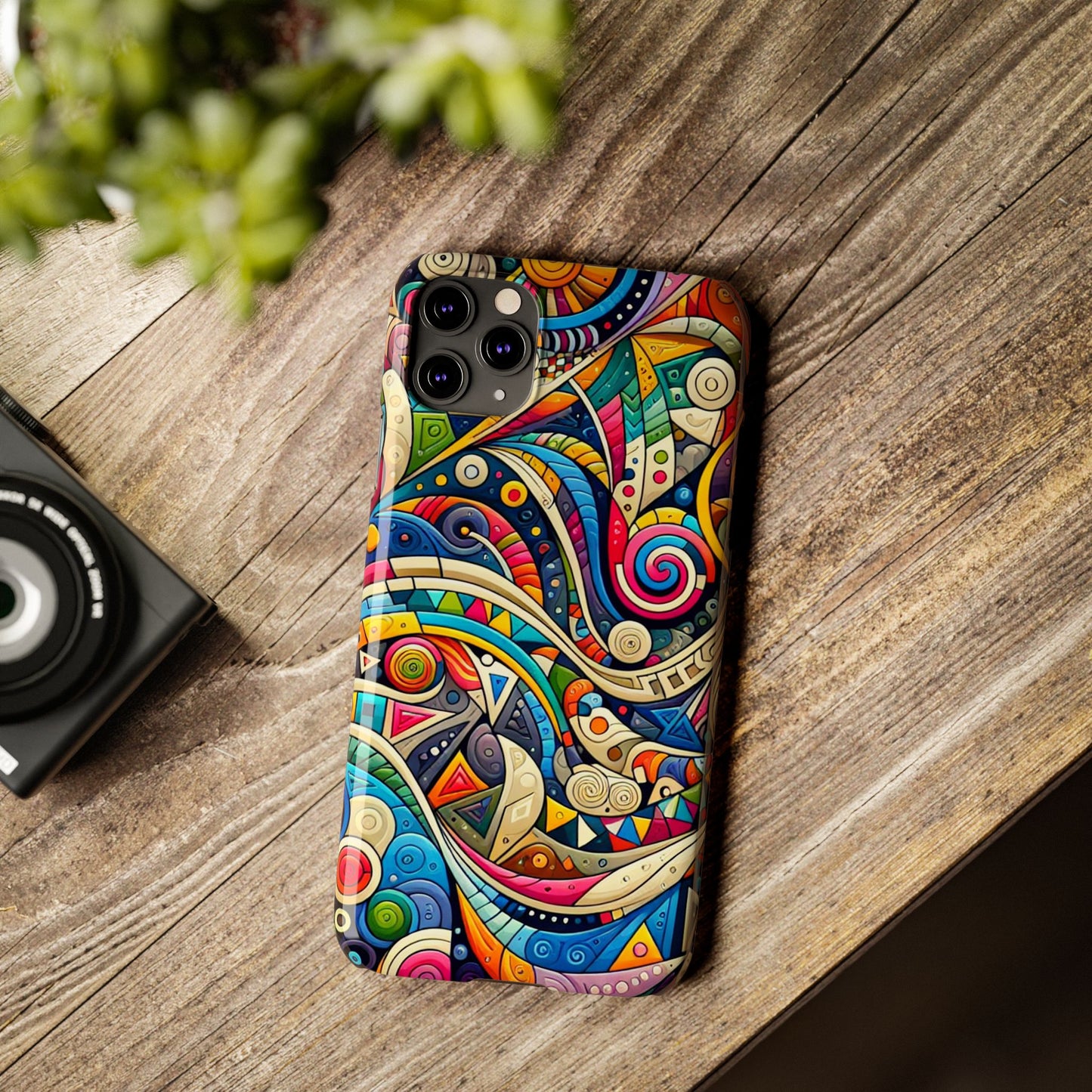 Colorful Abstract Slim Phone Case - Creative Art Design