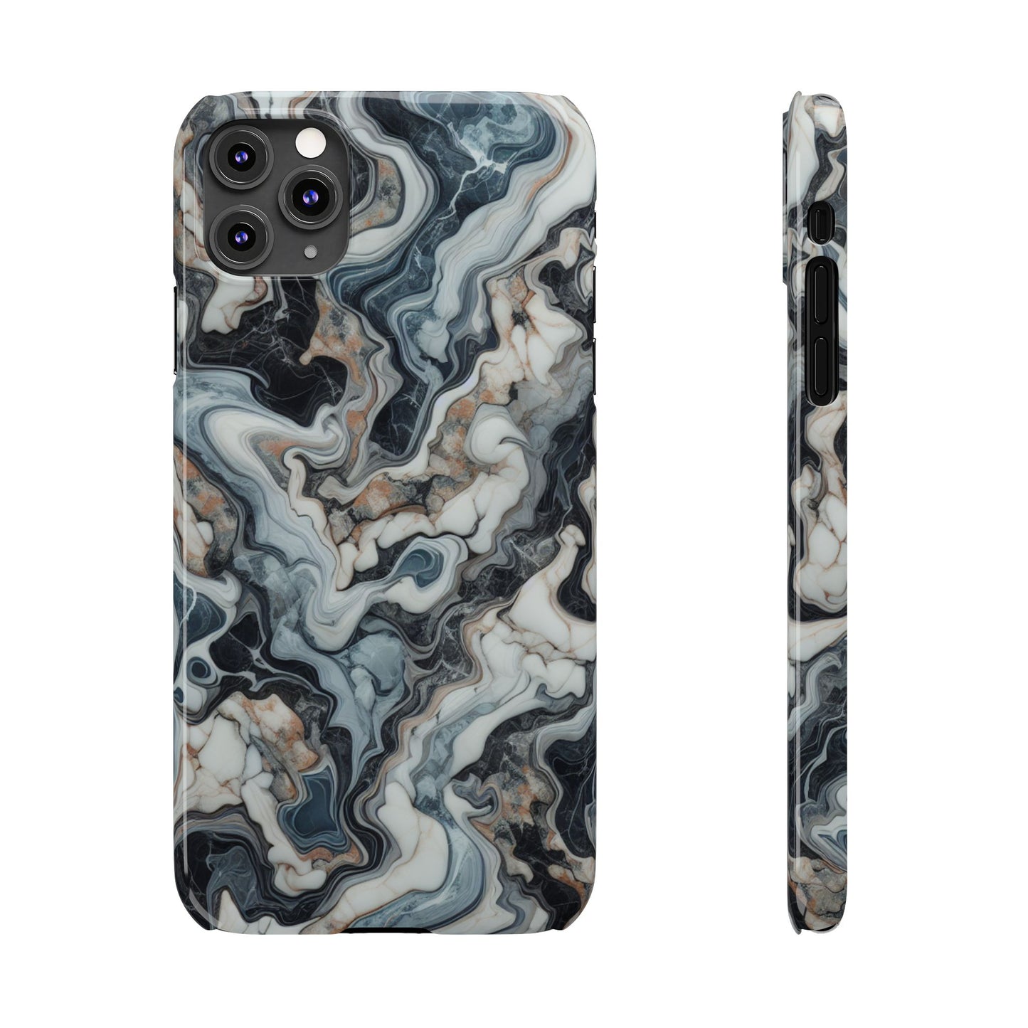 Artistic Marble Slim Phone Case - Elegant Design for Modern Aesthetics