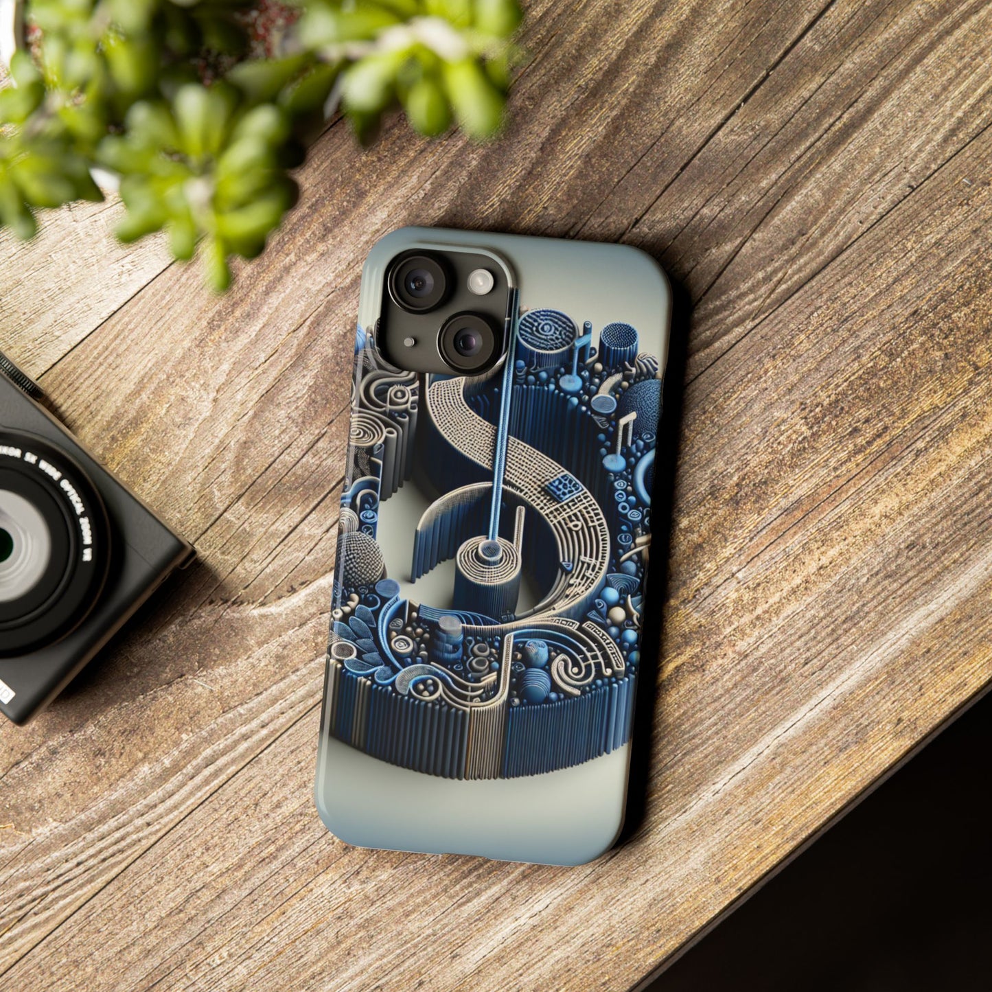 Abstract Musical Note Slim Phone Case - Modern Design for Music Lovers