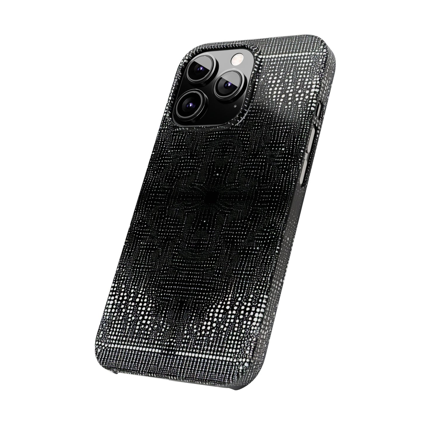 Glamorous Black Diamond Pattern Slim Phone Case