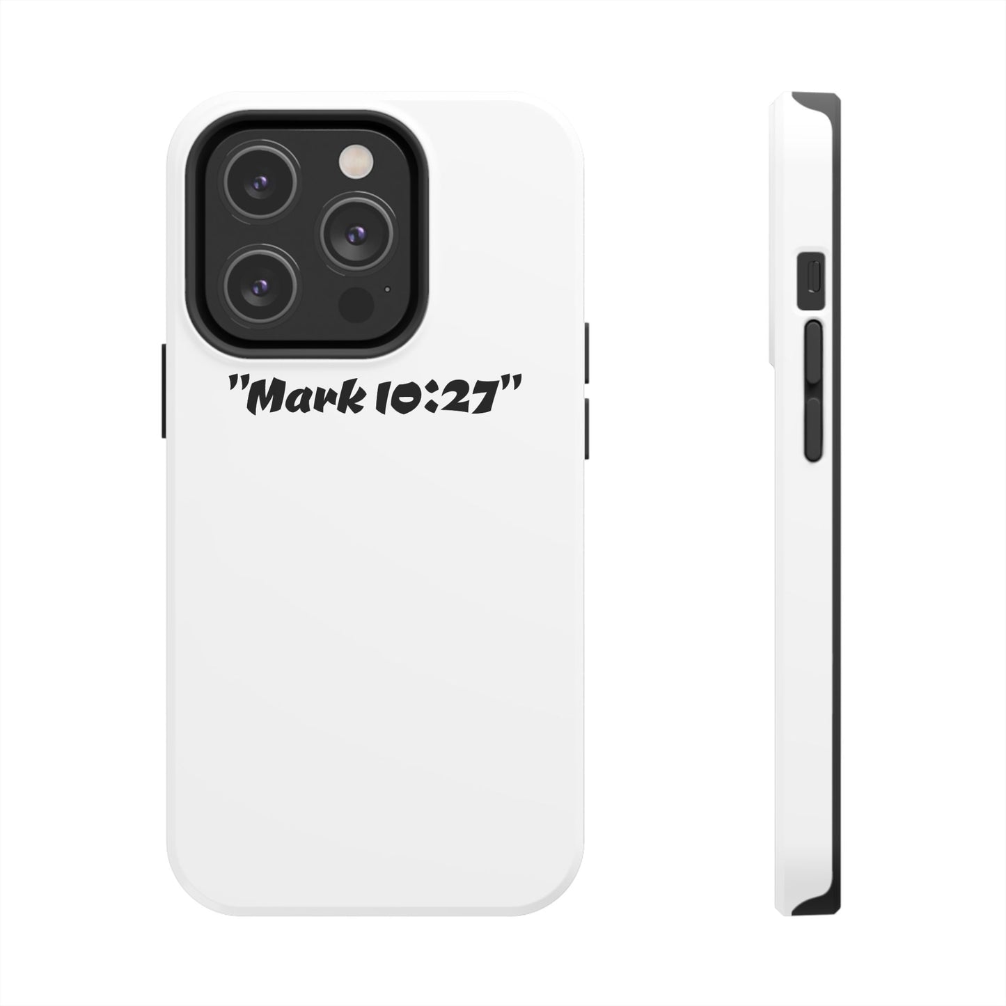 Bible verse "Mark 10:27" (V2) - Tough iPhone Case