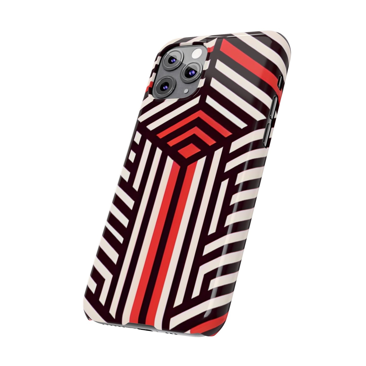 Geometric Slim Phone Case - Modern Abstract Design for Minimalist Style