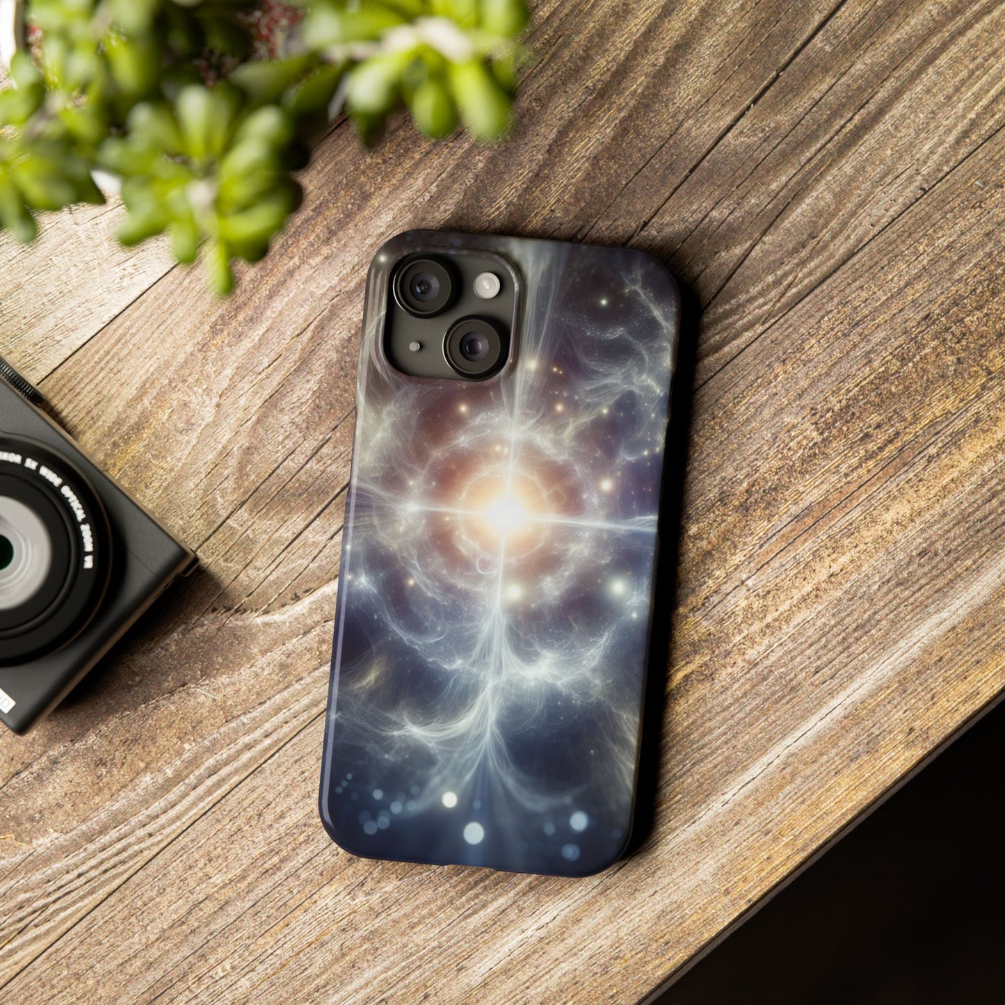 Cosmic Energy Slim Phone Case – Galaxy Design for Astronomy Lovers