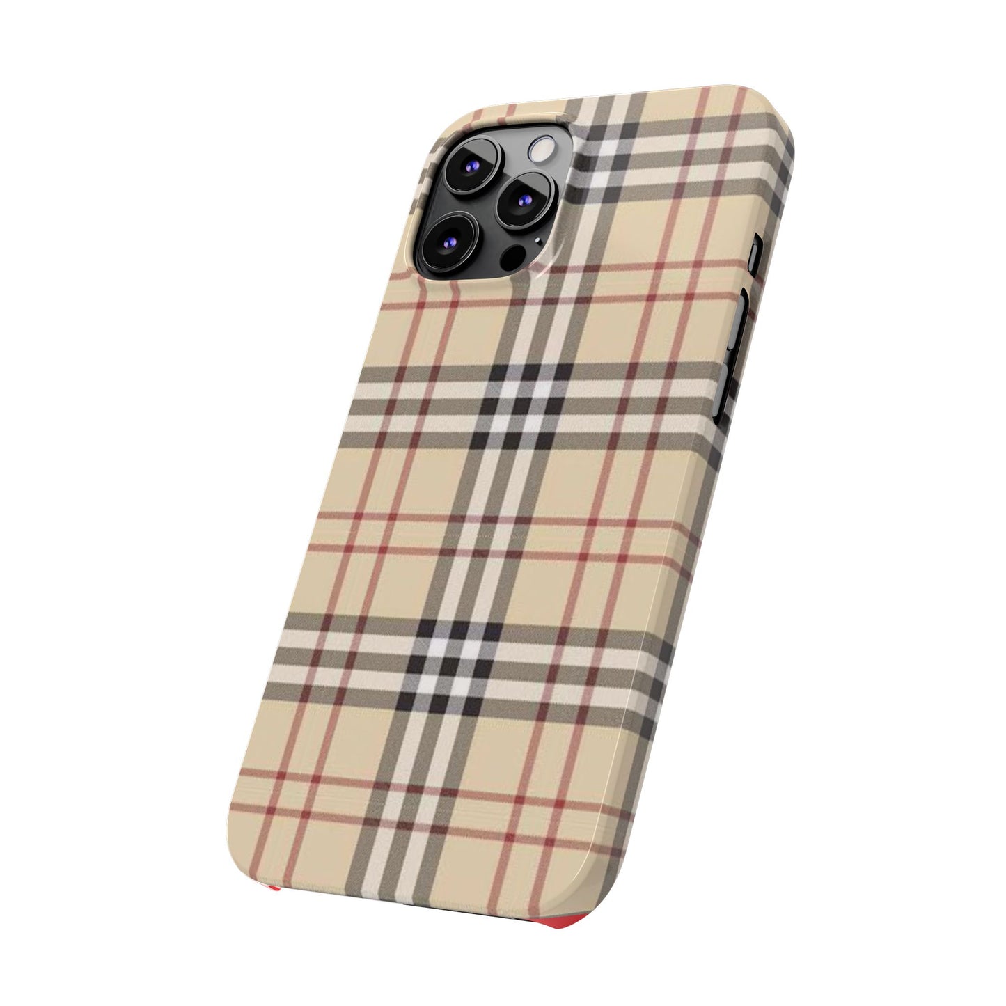 Classic Plaid Slim Phone Case - Stylish and Durable Protective Cover