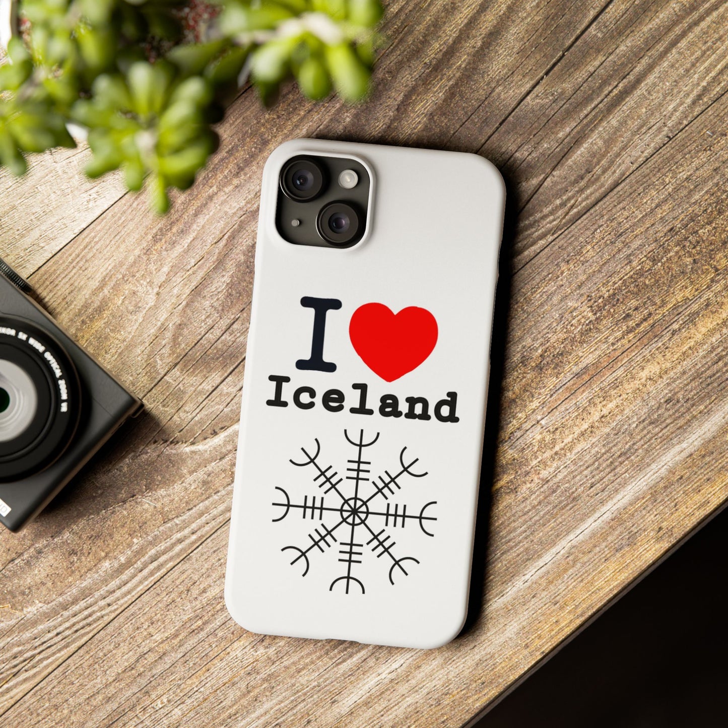 I Love Iceland Slim Phone Case - Stylish & Unique Design for Travelers