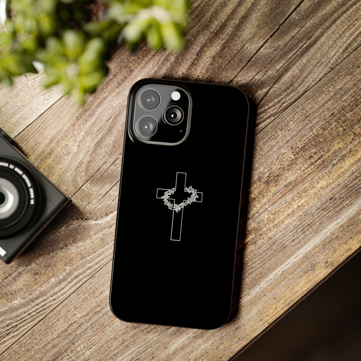 Faith-Inspired Slim Phone Case with Cross Design