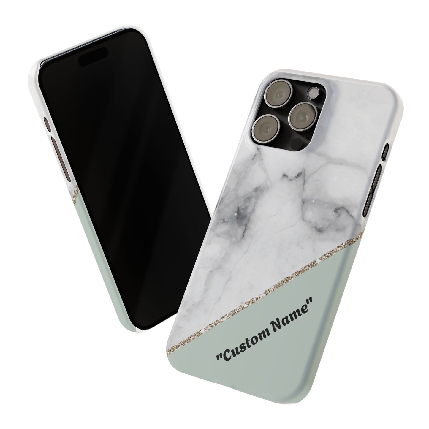 Custom Marble Slim Phone Case - Personalized Design for Trendy Protection