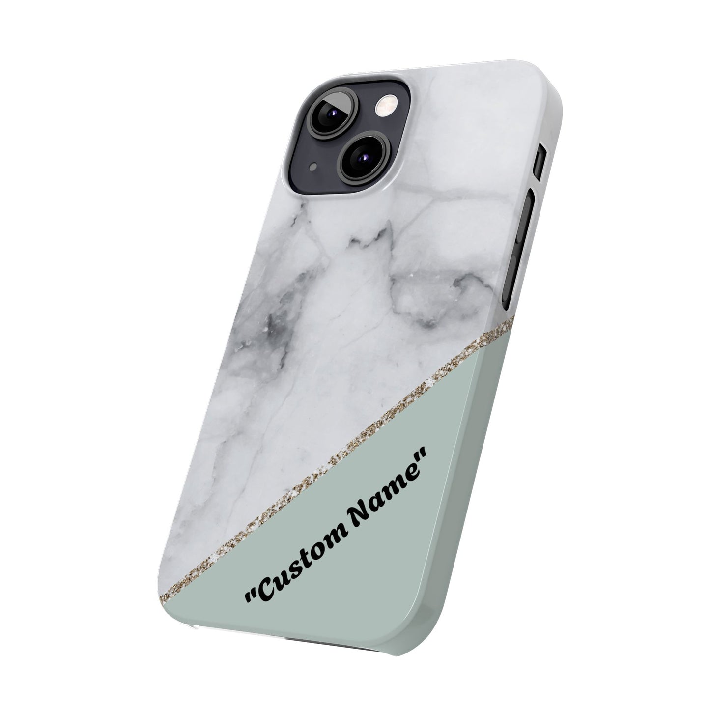 Custom Marble Slim Phone Case - Personalized Design for Trendy Protection