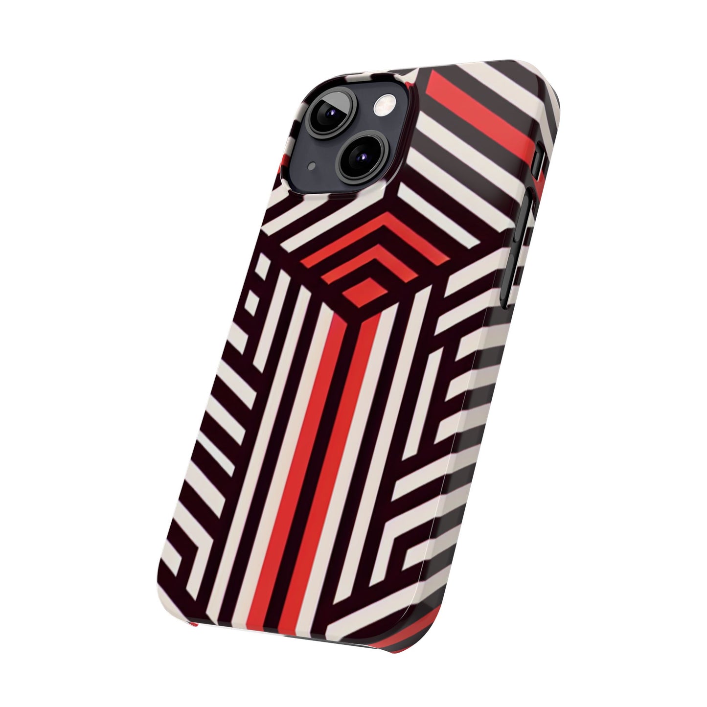 Geometric Slim Phone Case - Modern Abstract Design for Minimalist Style