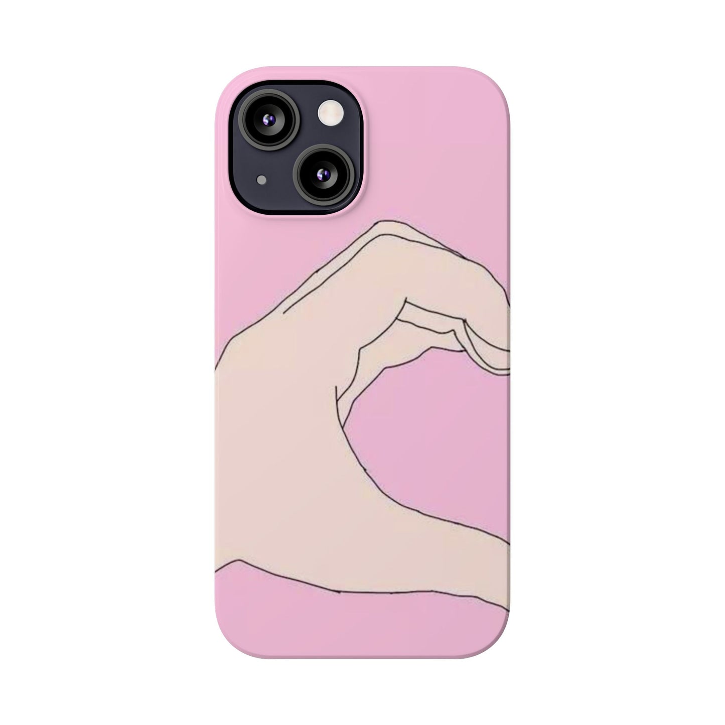 Cute Hand Heart Slim Phone Case - Stylish and Unique Phone Accessory