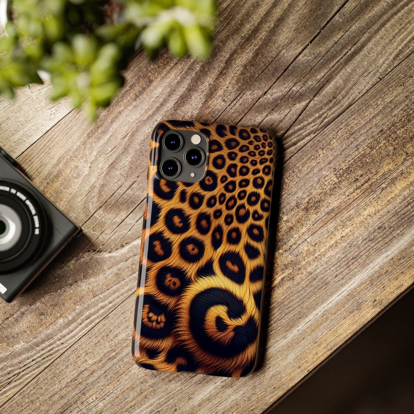 "New" Leopard Print Slim Phone Case - Trendy Animal Design