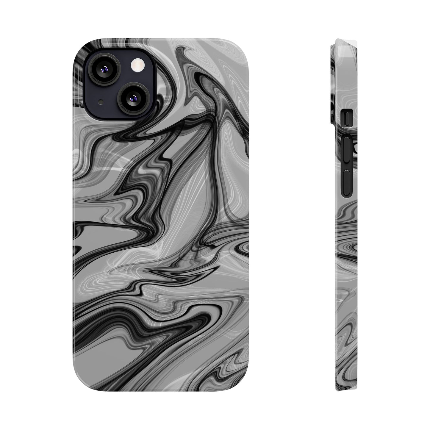 Stylish Black and Gray Abstract Slim Phone Case