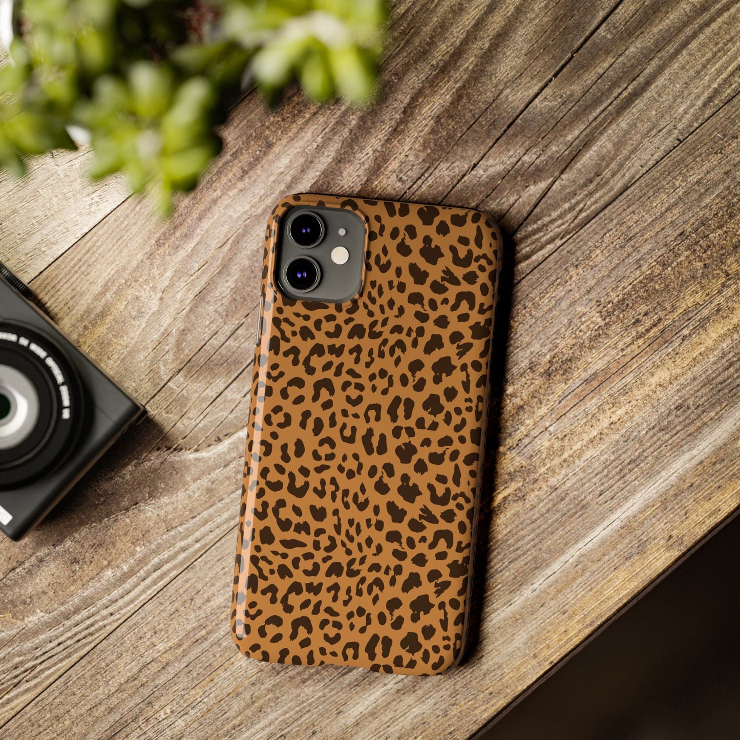 Sleek Leopard Print Slim Phone Case - Stylish & Durable Protection