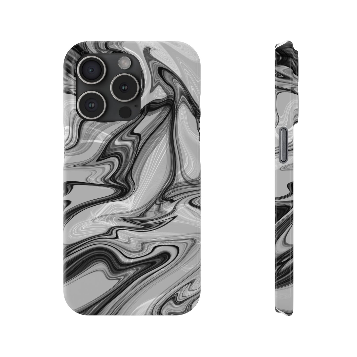 Stylish Black and Gray Abstract Slim Phone Case