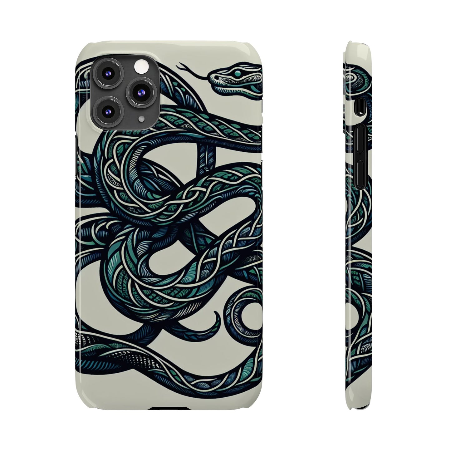 Artistic Snake Slim Phone Case - Unique Design for Nature Lovers