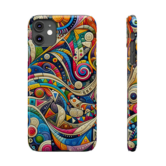 Colorful Abstract Slim Phone Case - Creative Art Design