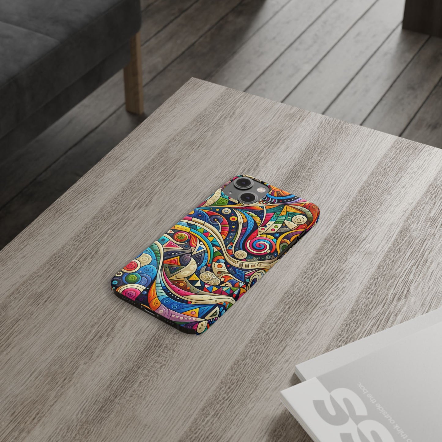 Colorful Abstract Slim Phone Case - Creative Art Design