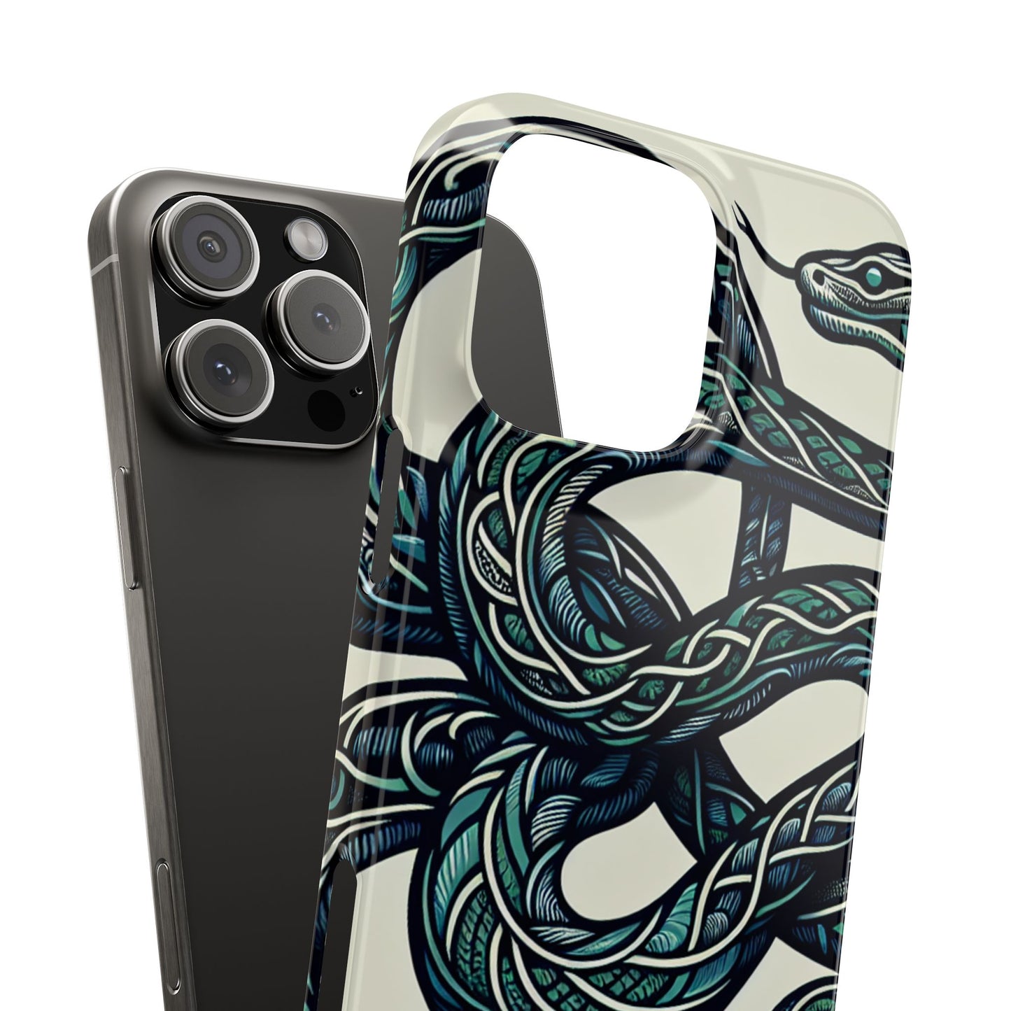 Artistic Snake Slim Phone Case - Unique Design for Nature Lovers