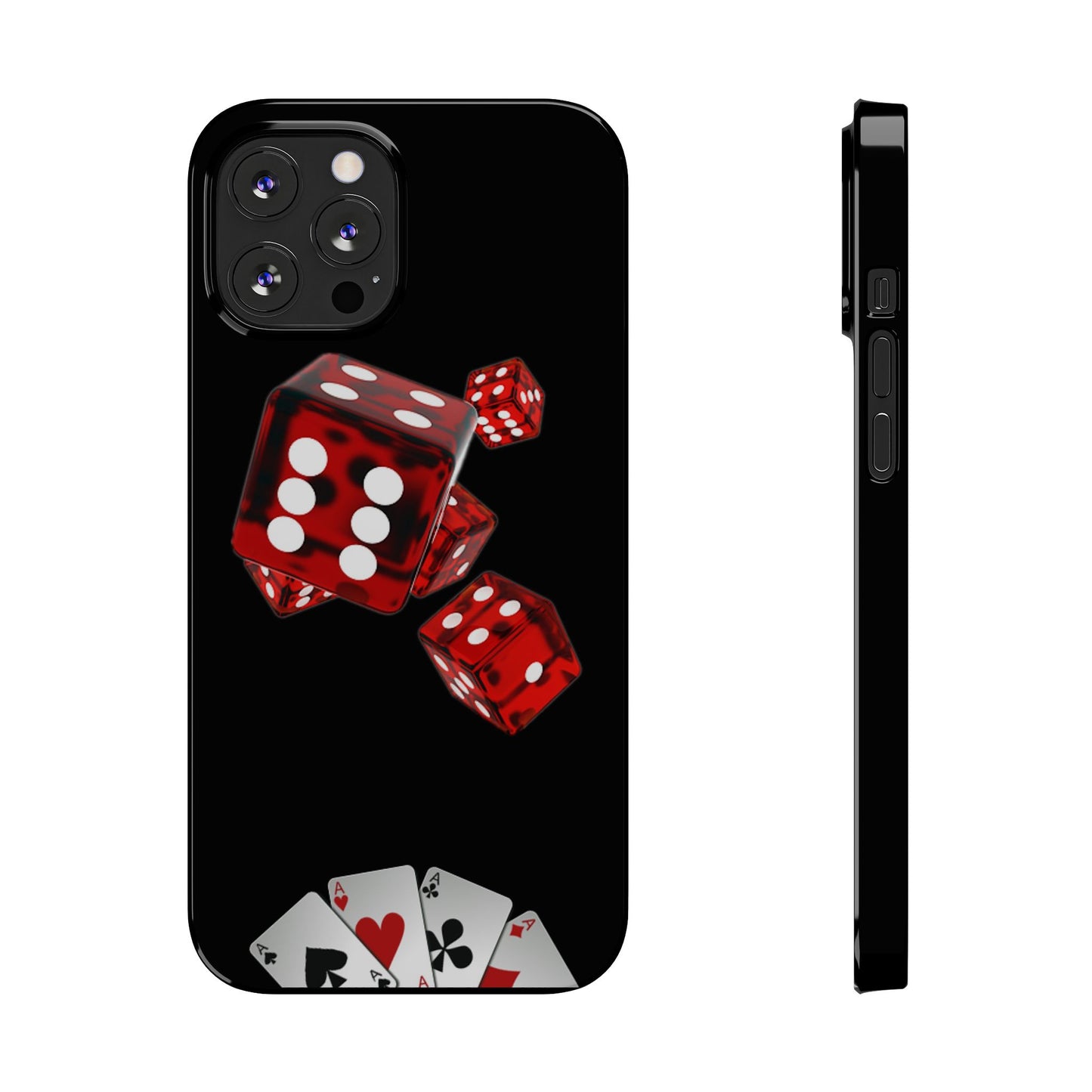 Sleek Casino Dice Slim Phone Case – Perfect for Gamblers and Poker Enthusiasts