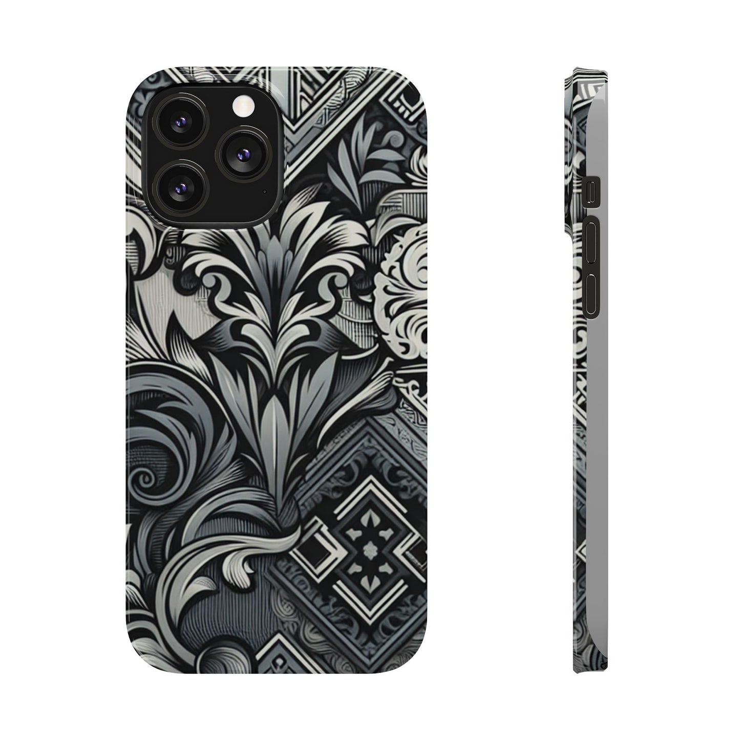 Elegant Floral Slim Phone Case - Stylish Protection for Modern Aesthetics