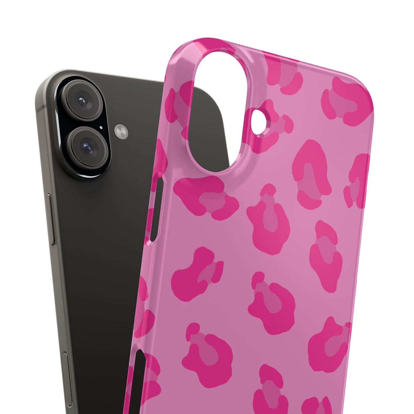 Pink Leopard Print Slim Phone Case - Stylish & Trendy Protection