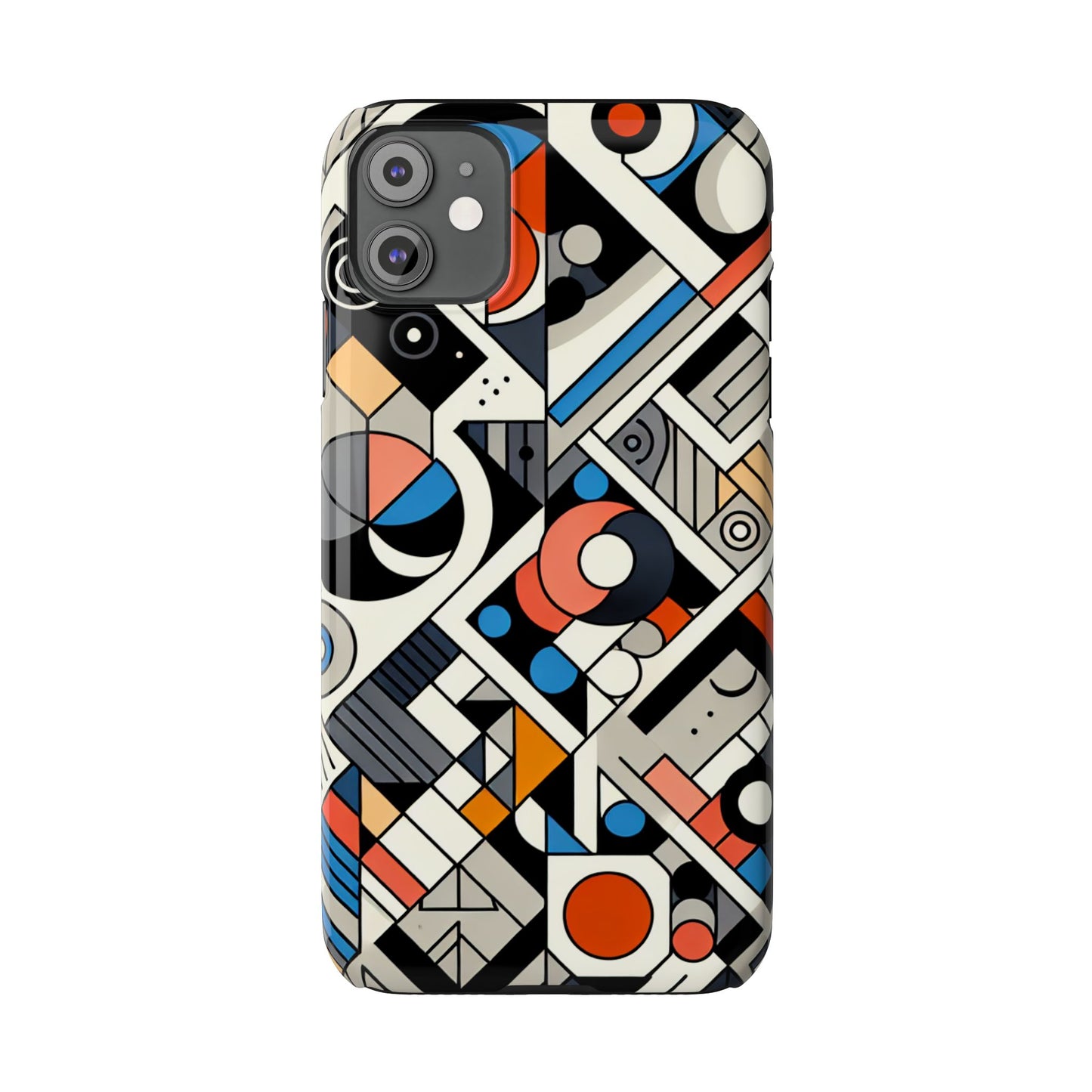 Modern Abstract Slim Phone Case - Colorful Geometric Design