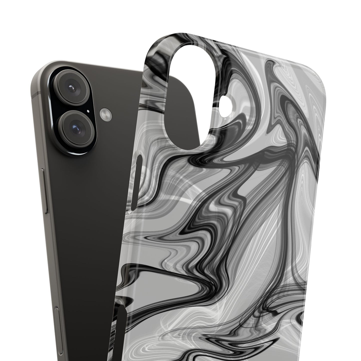 Stylish Black and Gray Abstract Slim Phone Case