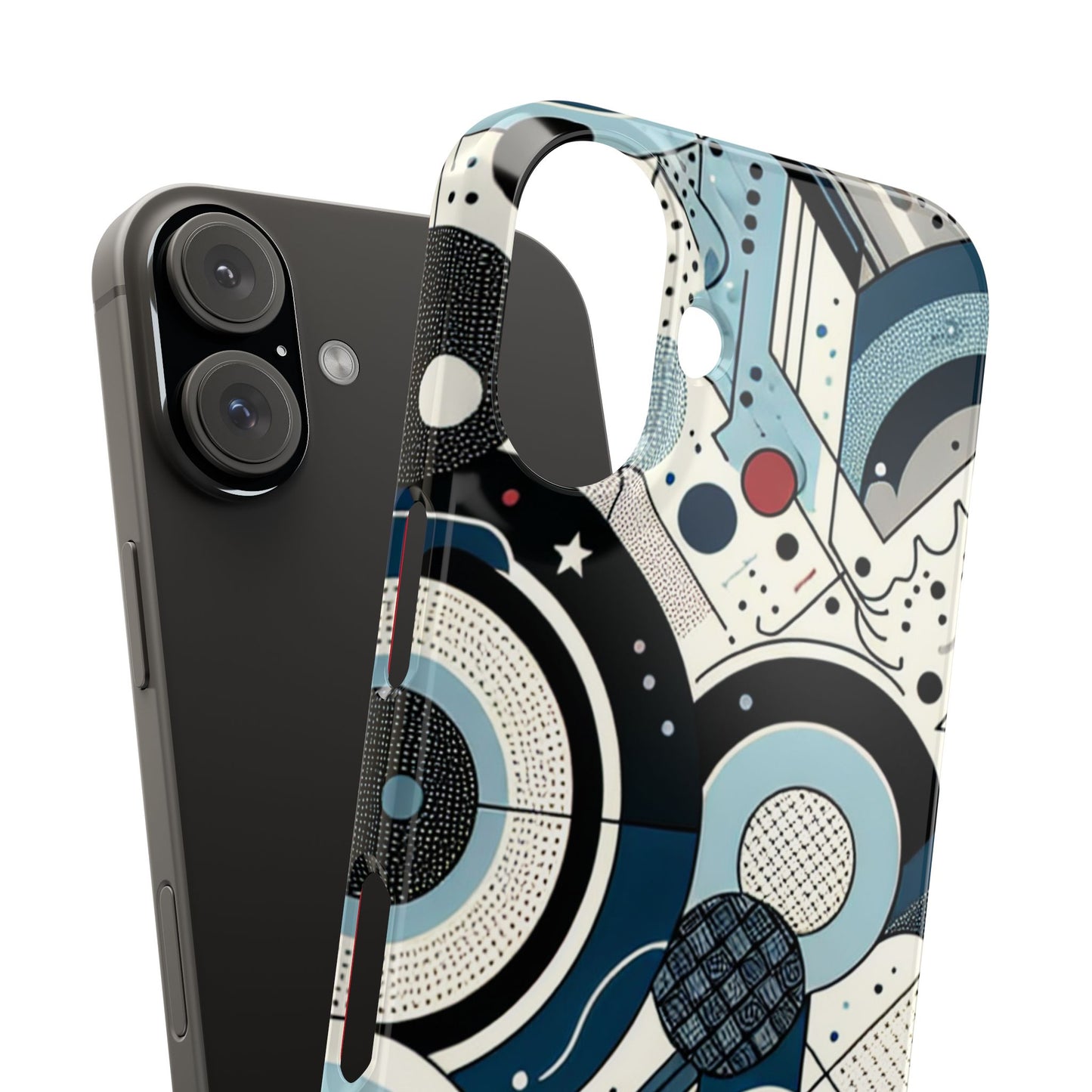 Stylish Geometric Slim Phone Case - Modern Abstract Design