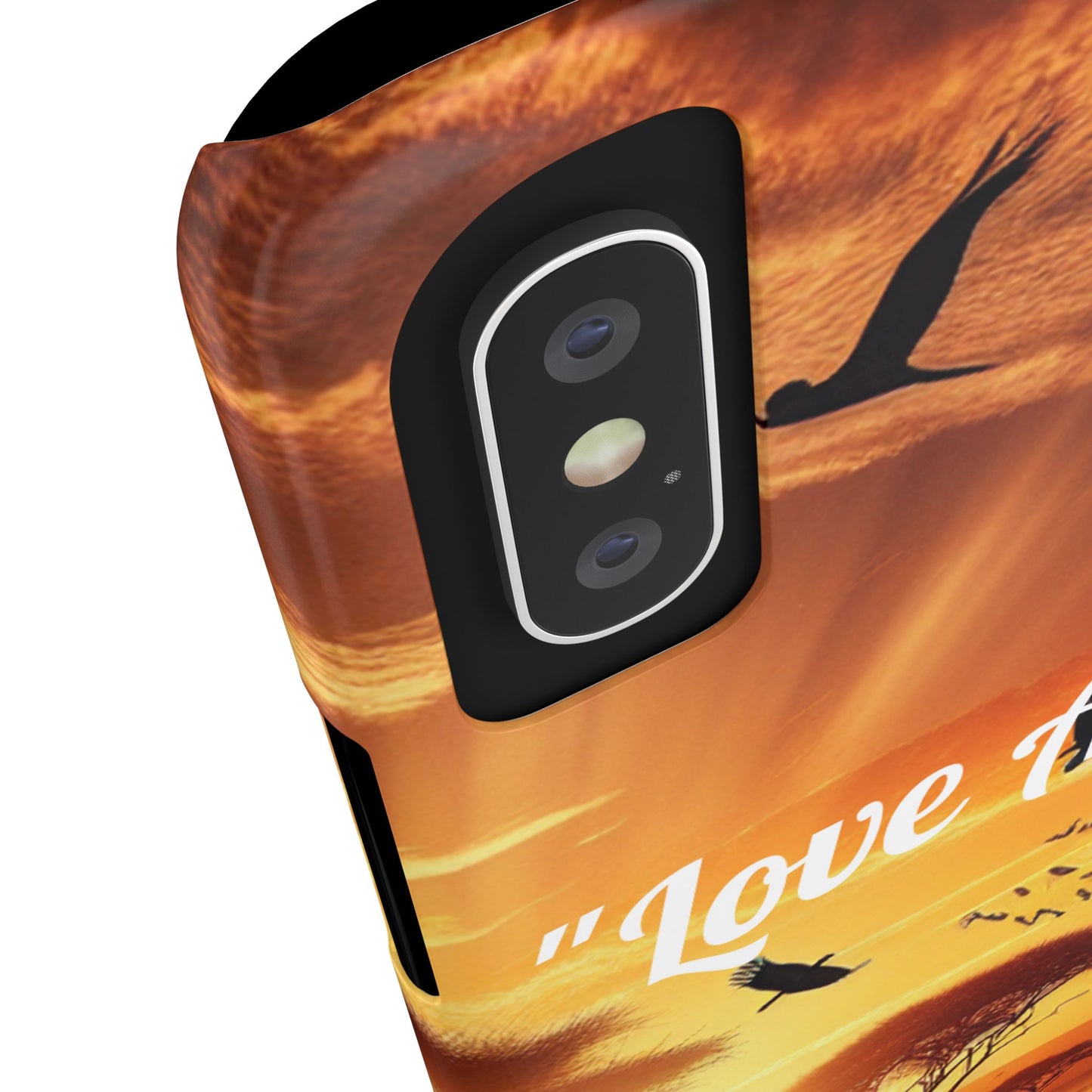 Slim Phone Case - "Love Africa" Sunset Design - Perfect Gift for Nature Lovers