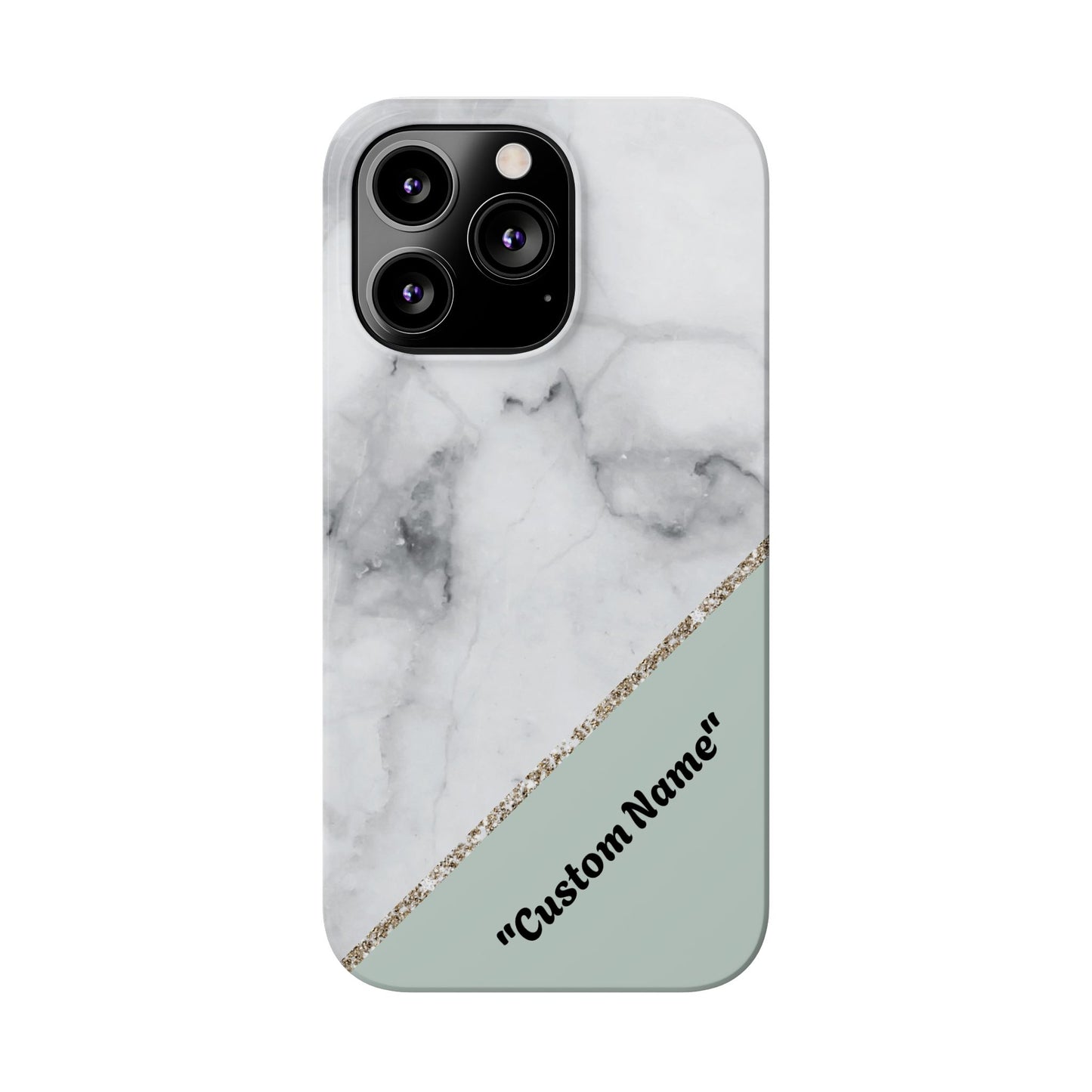 Custom Marble Slim Phone Case - Personalized Design for Trendy Protection