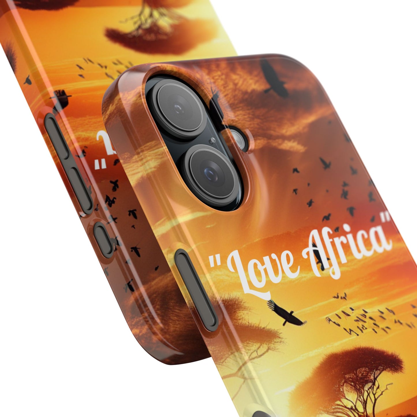 Slim Phone Case - "Love Africa" Sunset Design - Perfect Gift for Nature Lovers