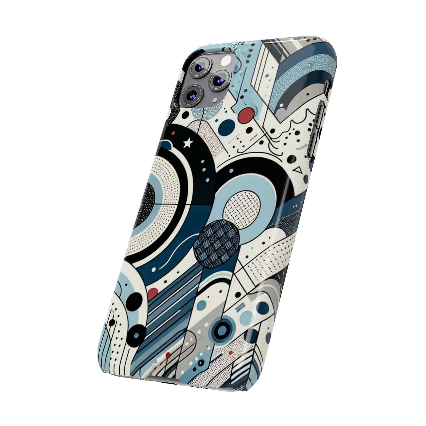 Stylish Geometric Slim Phone Case - Modern Abstract Design