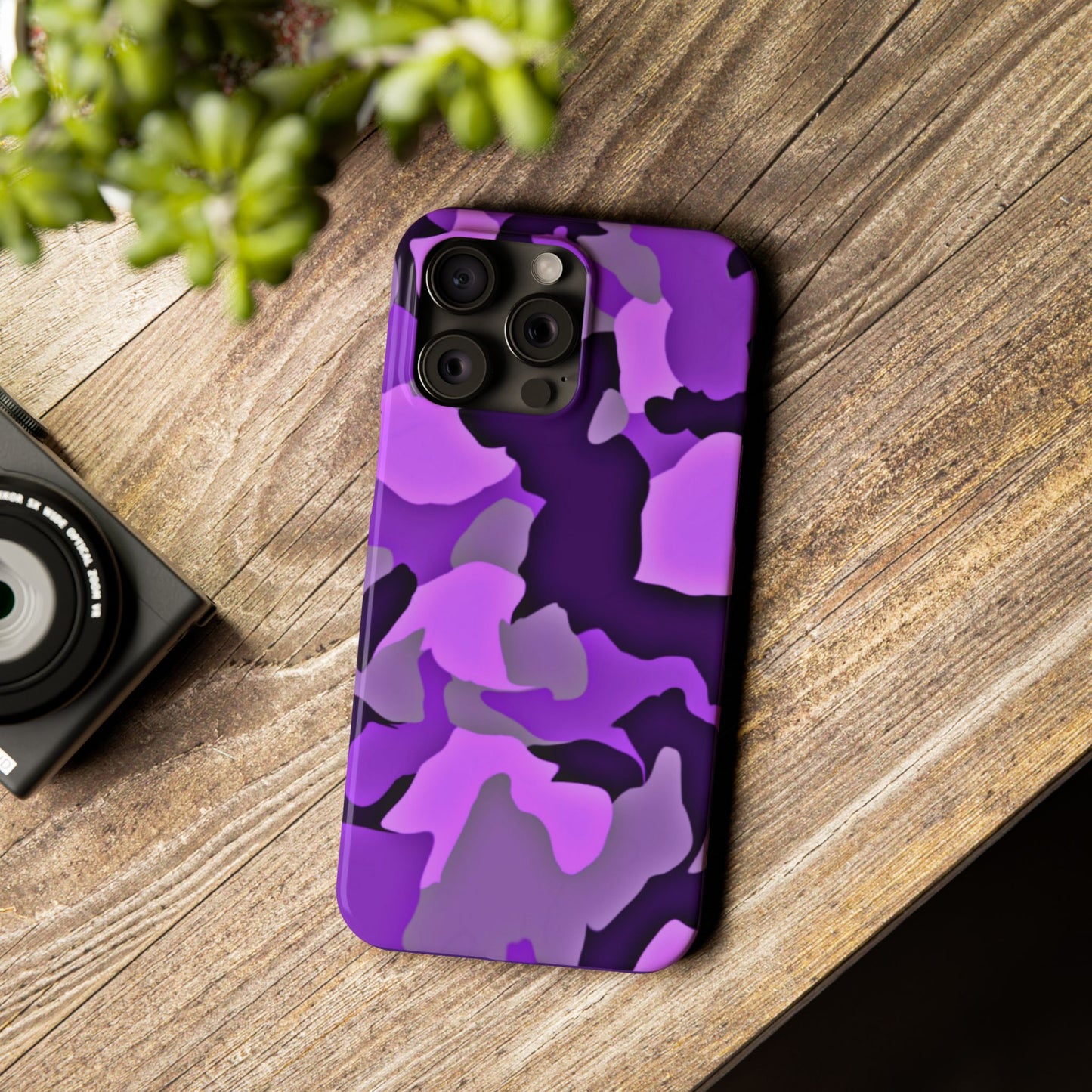 Colorful Purple Abstract Slim Phone Case - Stylish Mobile Accessory for Trendsetters