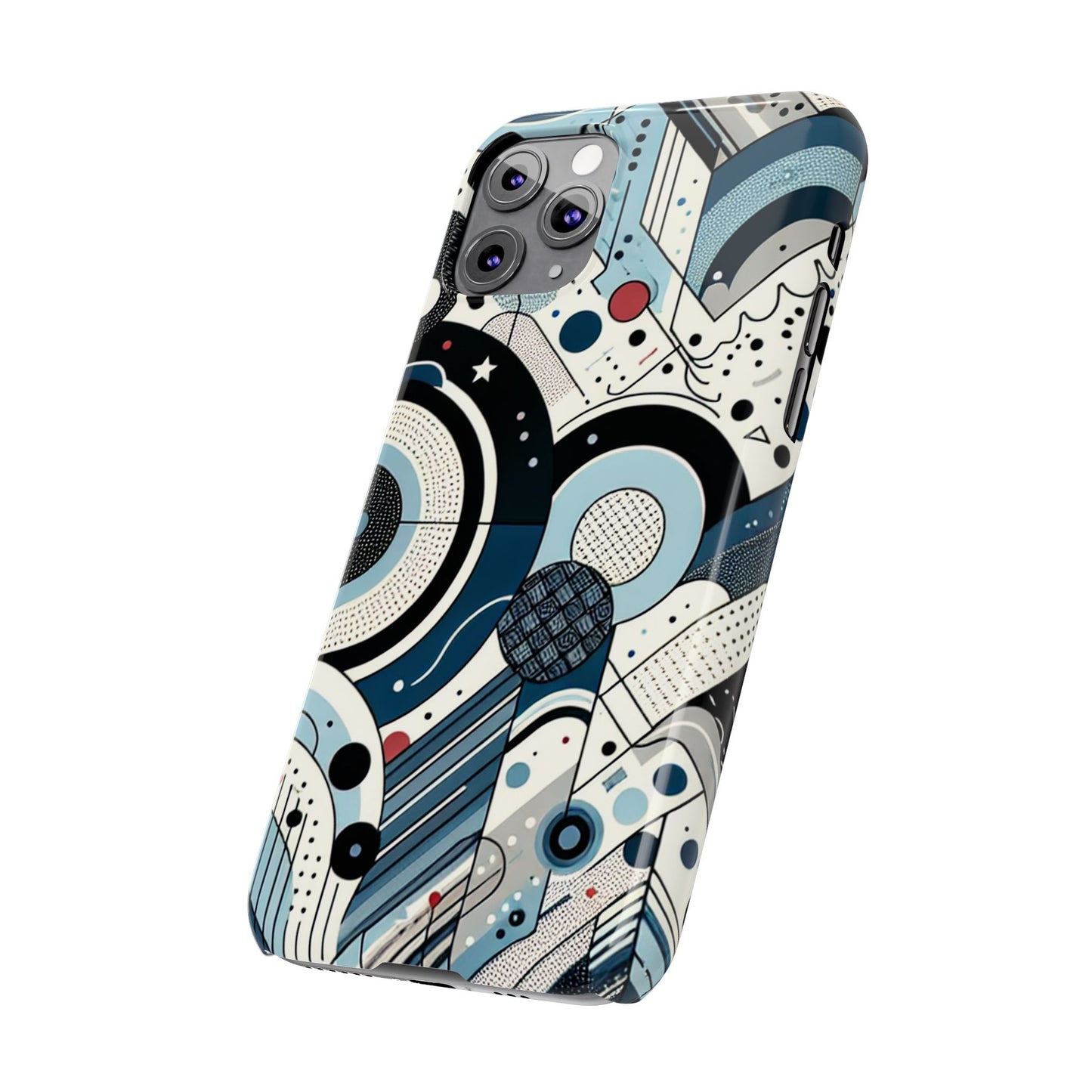 Stylish Geometric Slim Phone Case - Modern Abstract Design