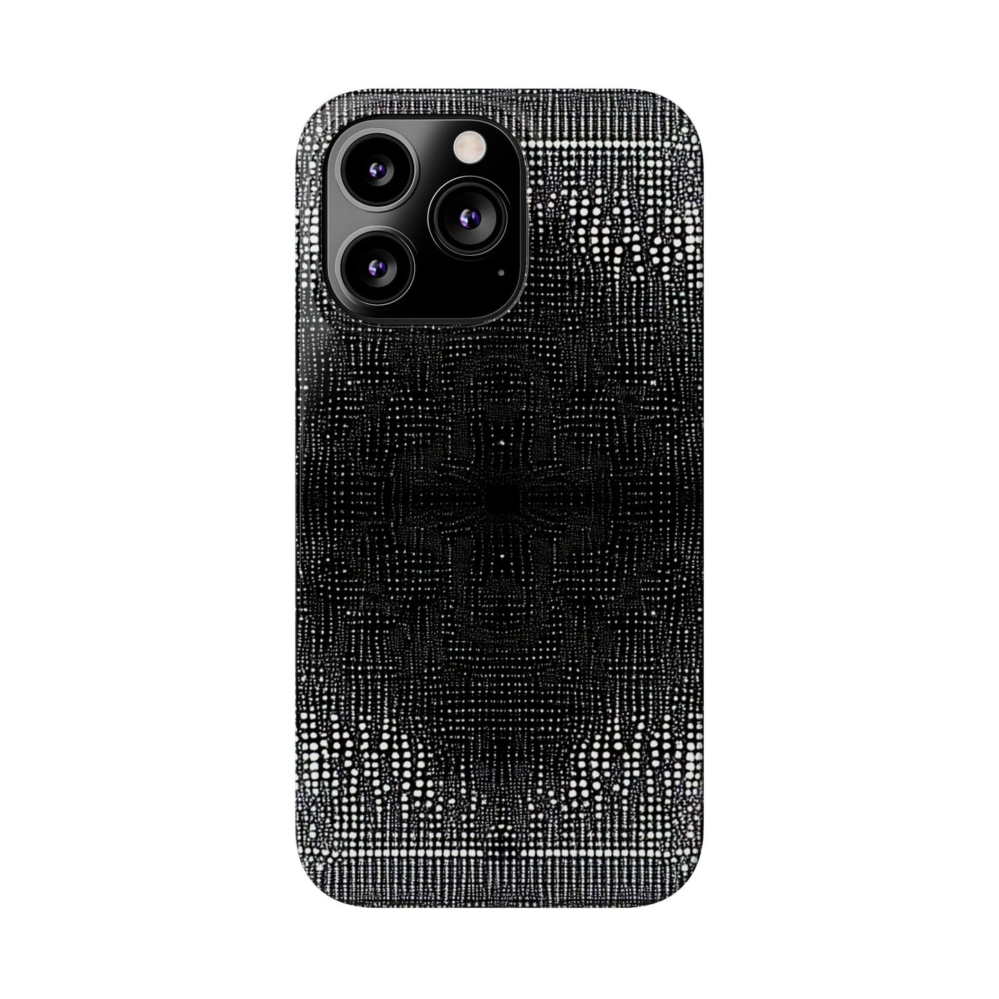 Glamorous Black Diamond Pattern Slim Phone Case