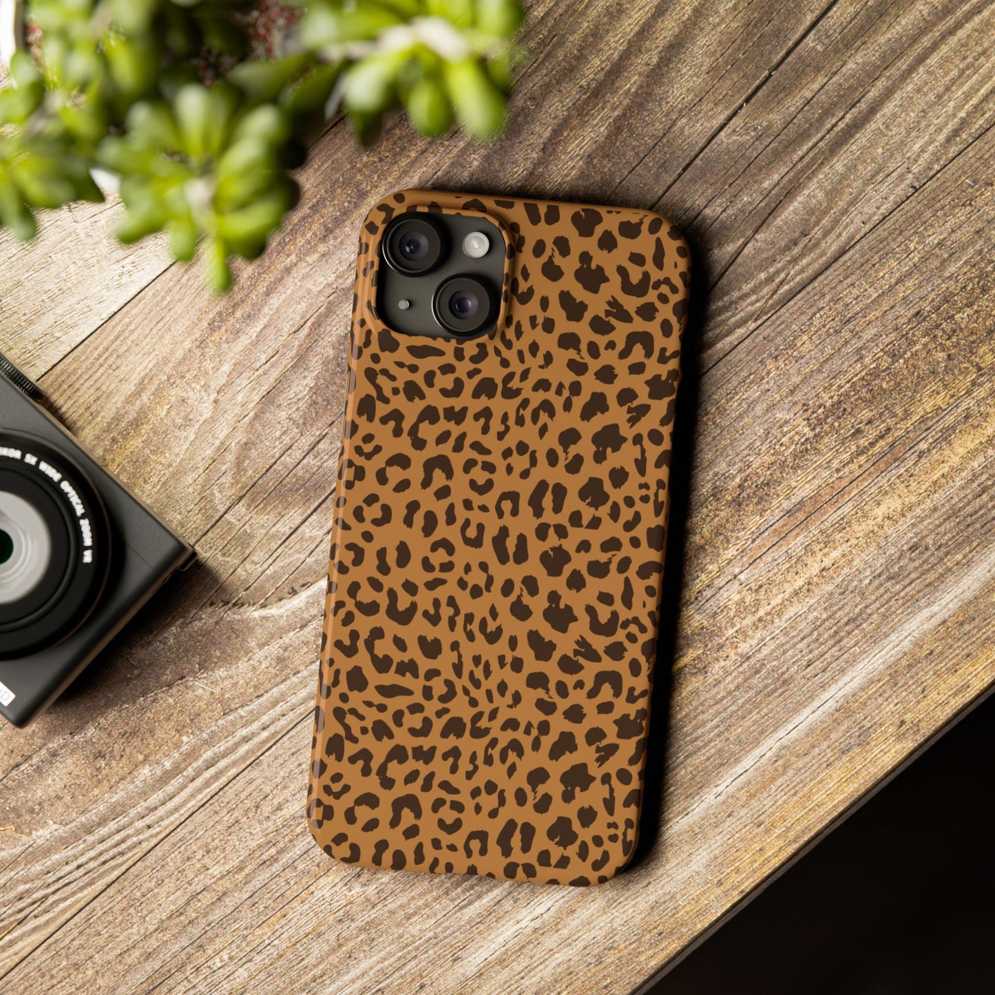 Sleek Leopard Print Slim Phone Case - Stylish & Durable Protection