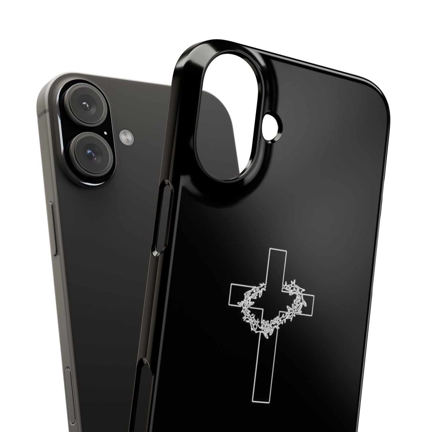 Faith-Inspired Slim Phone Case with Cross Design