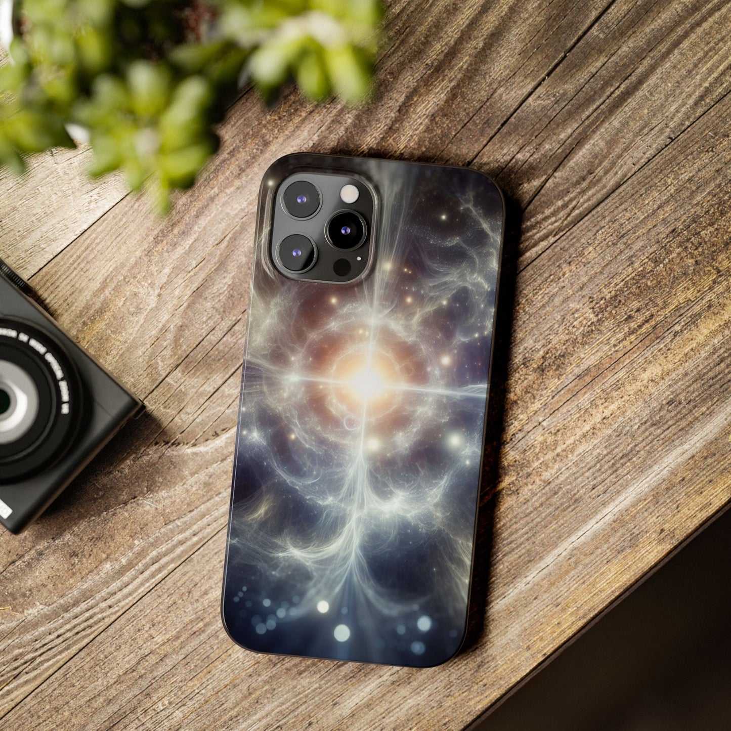 Cosmic Energy Slim Phone Case – Galaxy Design for Astronomy Lovers