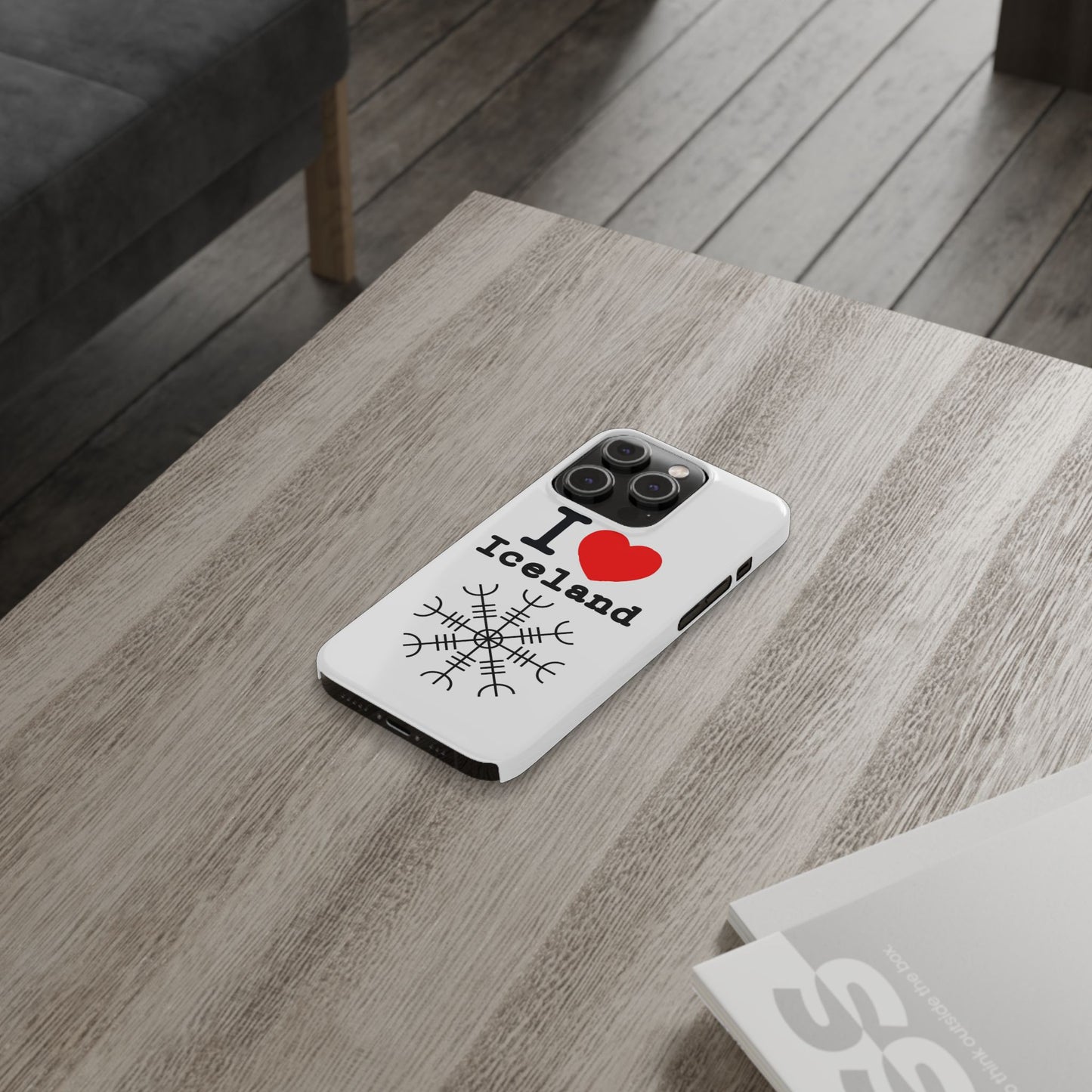 I Love Iceland Slim Phone Case - Stylish & Unique Design for Travelers