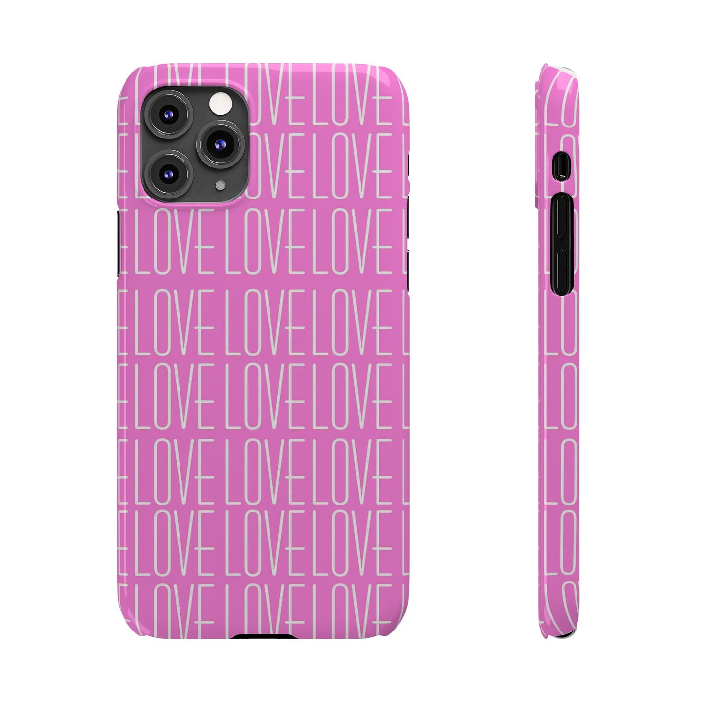 Pink Love Slim Phone Case - Perfect Gift for Valentine's Day, Anniversaries, and Loving Moments