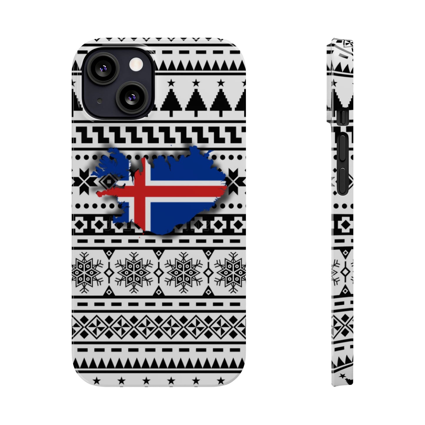 Icelandic Knit Pattern Slim Phone Case | Holiday Gift for Travelers