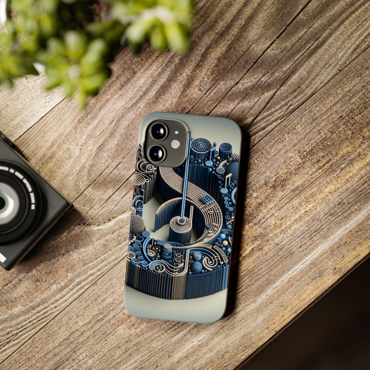 Abstract Musical Note Slim Phone Case - Modern Design for Music Lovers