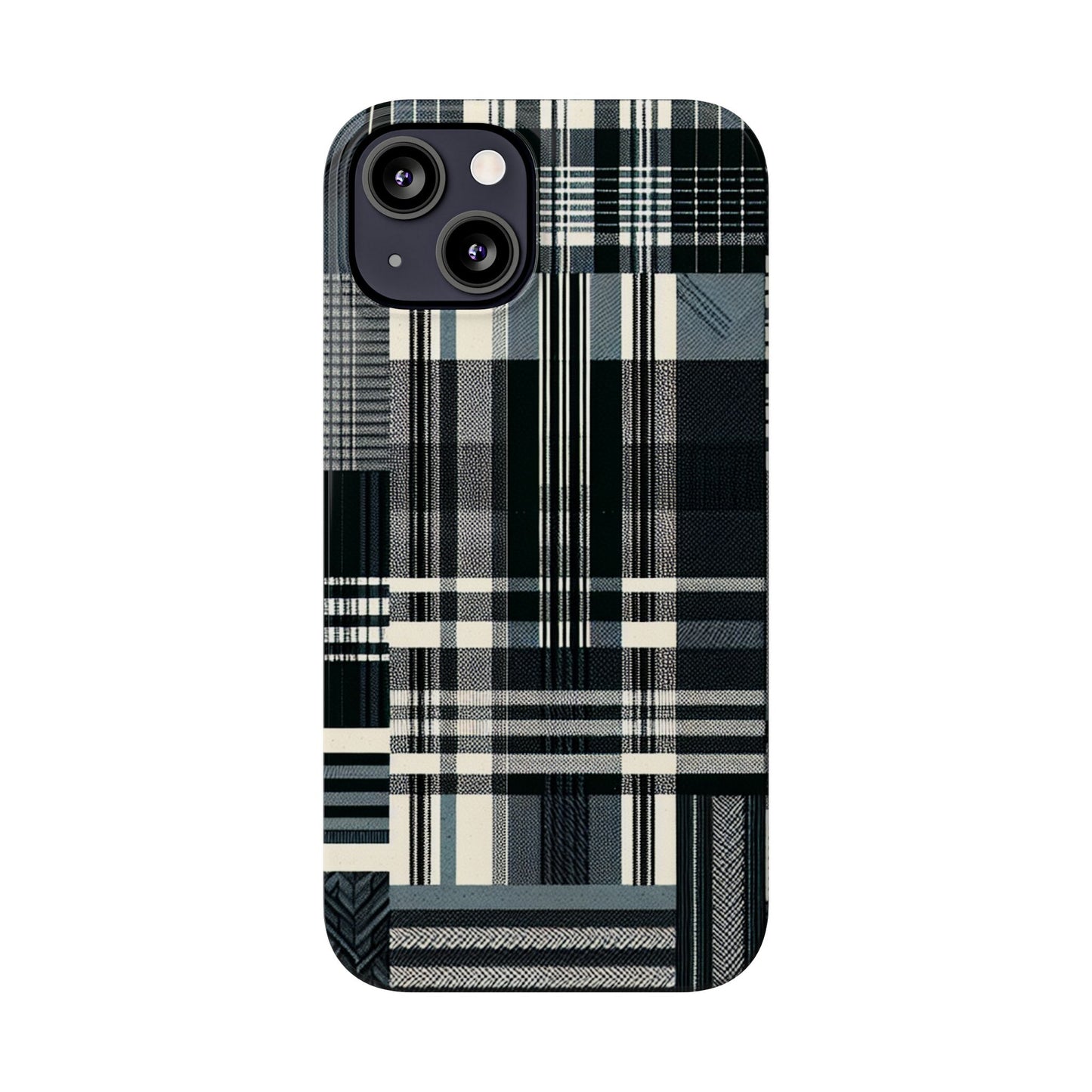 Chic Black and White Slim Phone Case - Stylish Protection for Your Device